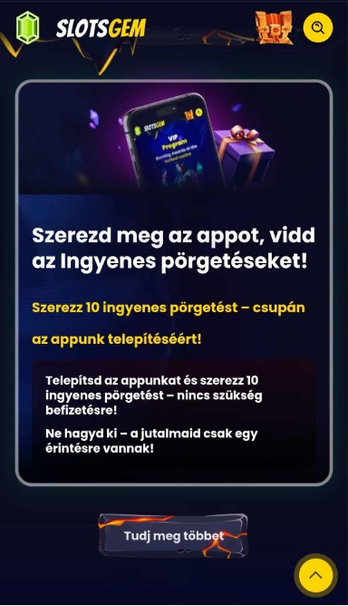 Slotsgem App Bónusz