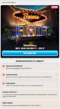 Wyns kaszinó Üdvözlő Bónusz